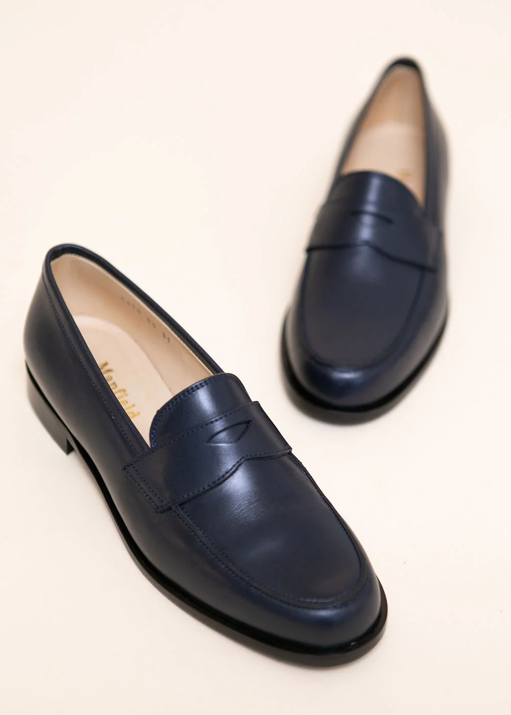 MOCASSIN ROMA CUIR MARINE