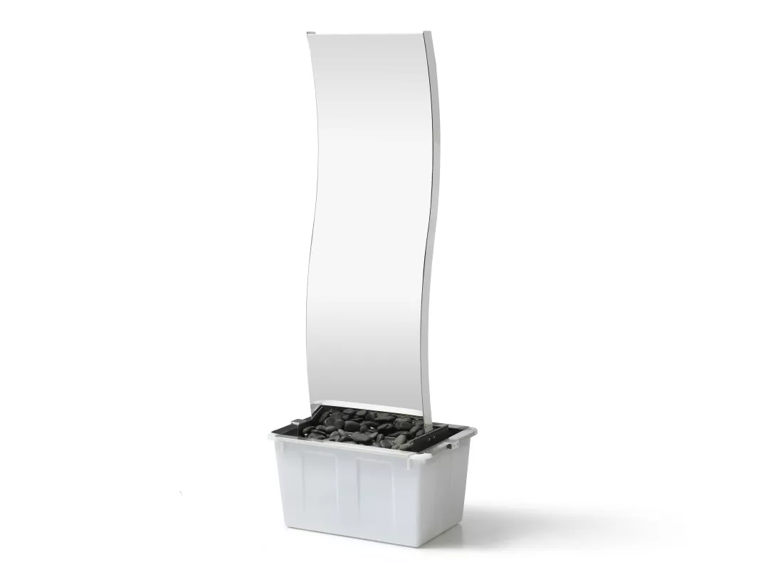 Fontaine d'extérieur vague en acier inoxydable - H.130 cm - Argenté - HOKI