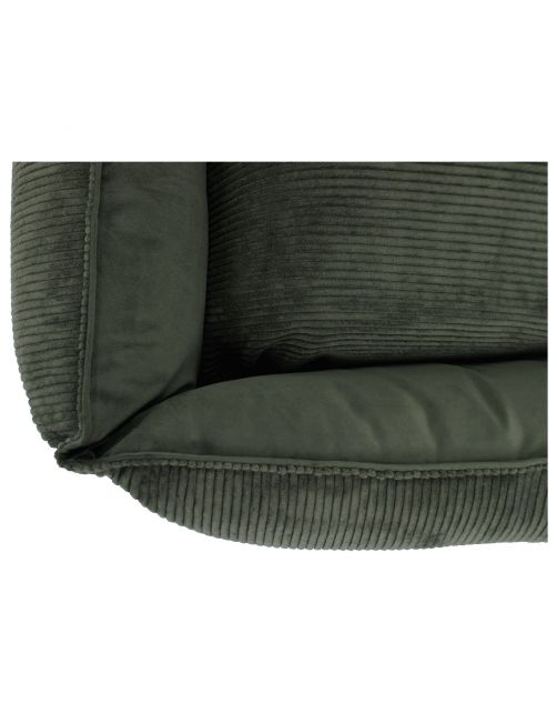 Wooff Cocoon Rib Velours Olijfgroen - Hondenmand