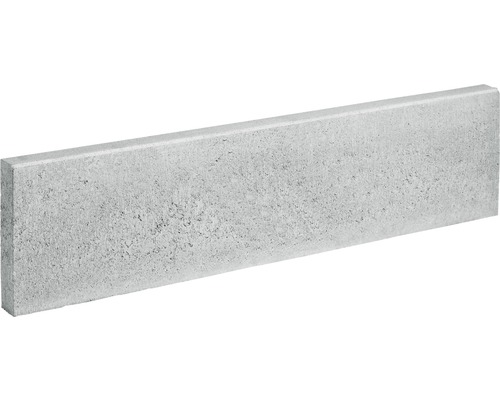 Betonnen gazonrand grijs afgeschuind aan beide zijden 100 cm x 6 cm x 25 cm