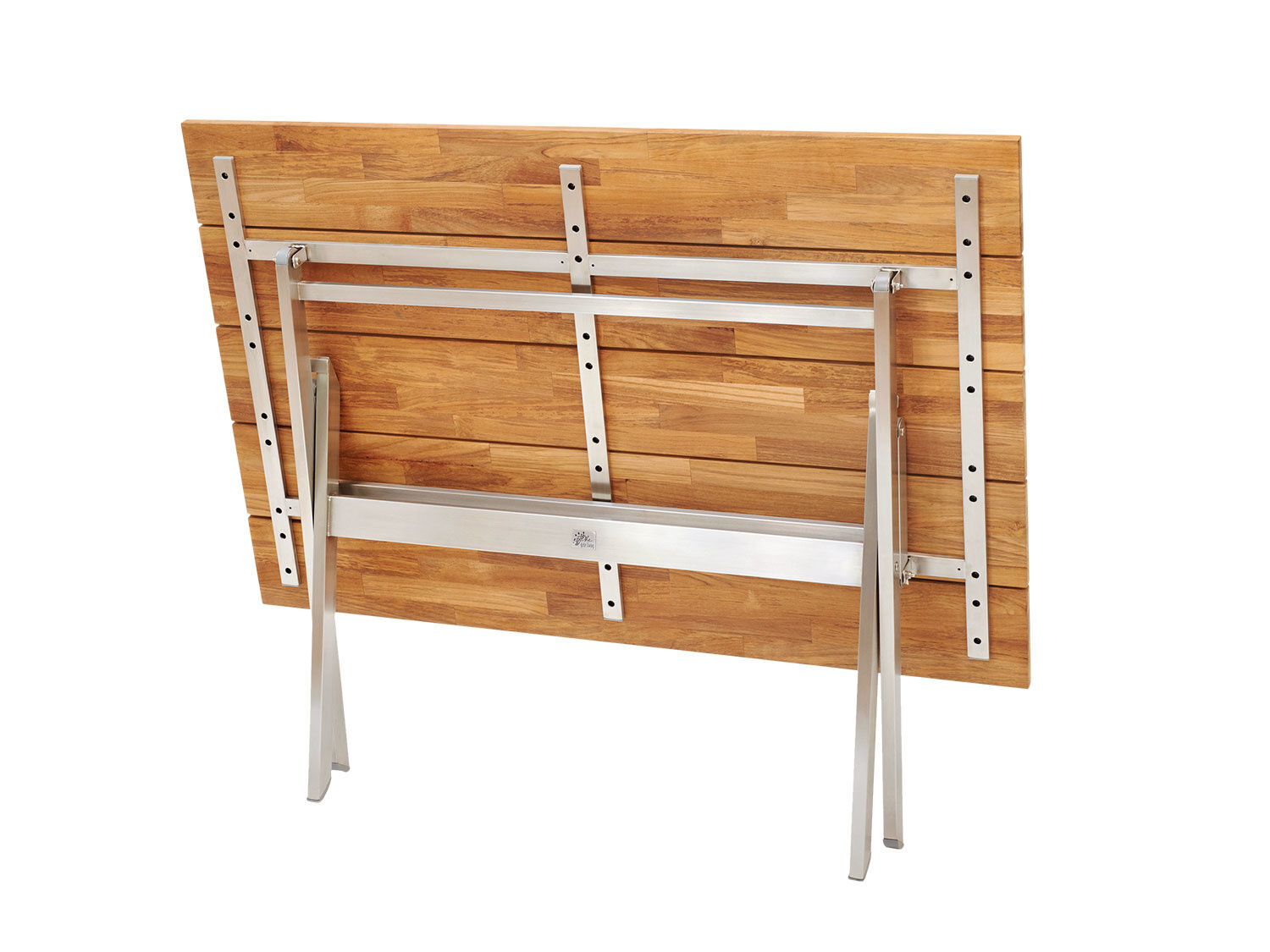 Balkon-Klapptisch Teak rechteckig