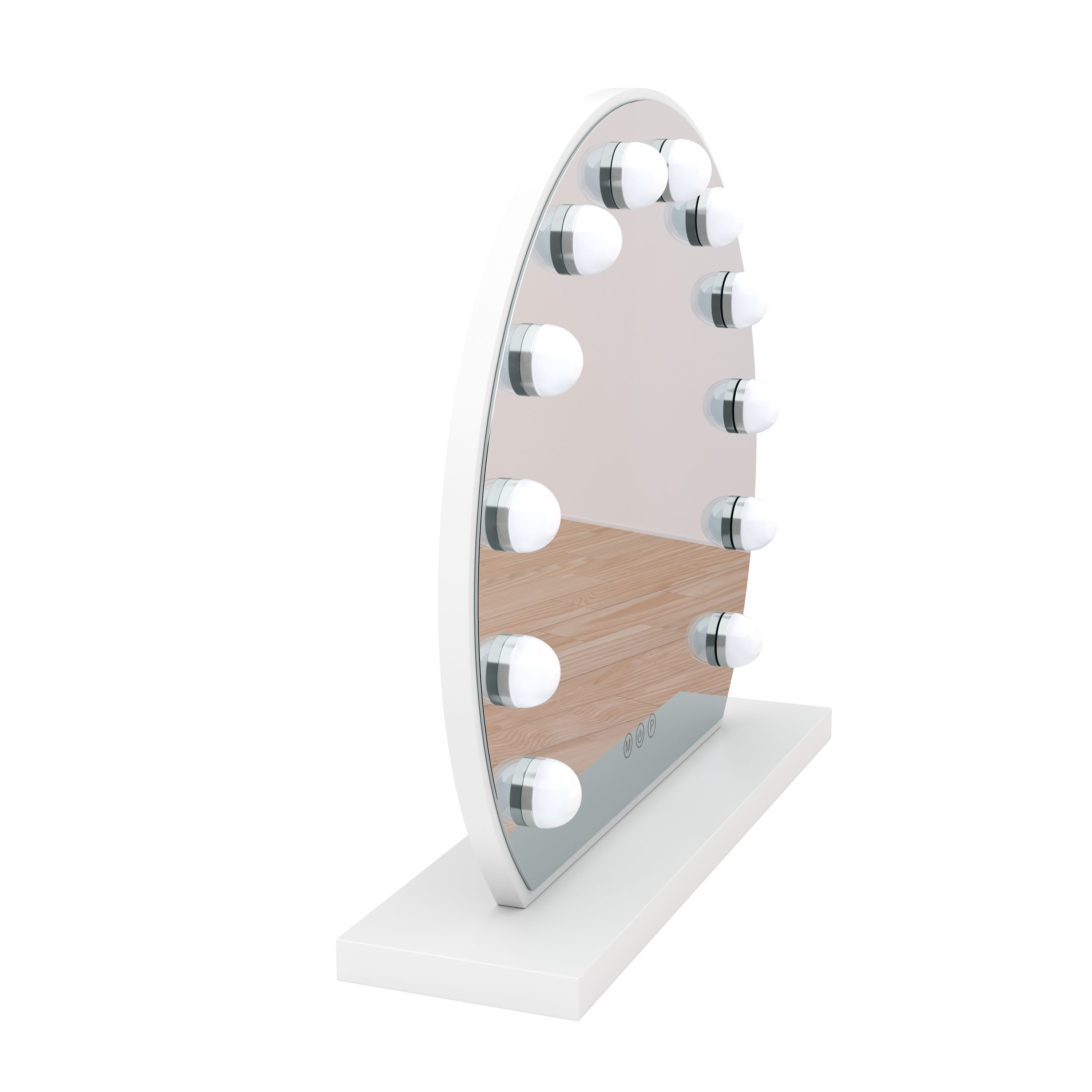LED Spiegel EMMI rund 45 x 12 cm weiss