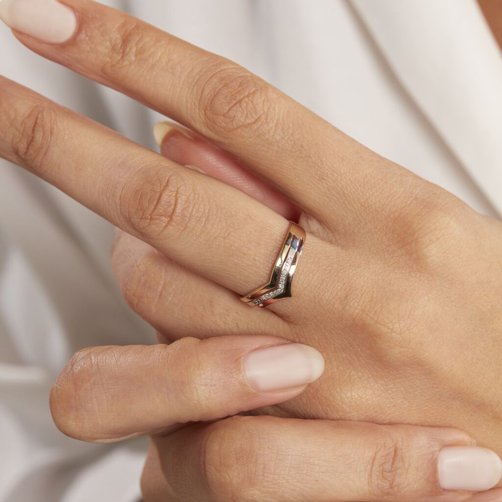Bague Alix Or Tricolore Diamant
