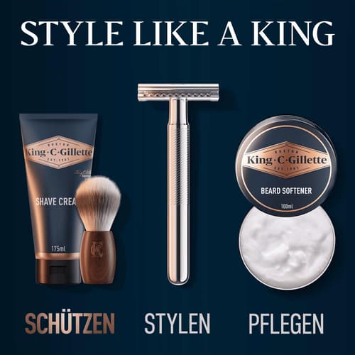 King C. Gillette Bartpflege Rasierpinsel