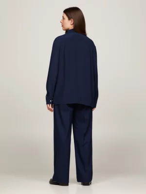 Camisa de crepe descontraída