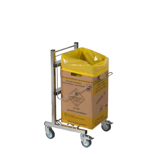 Chariot support petits sacs inox Villard