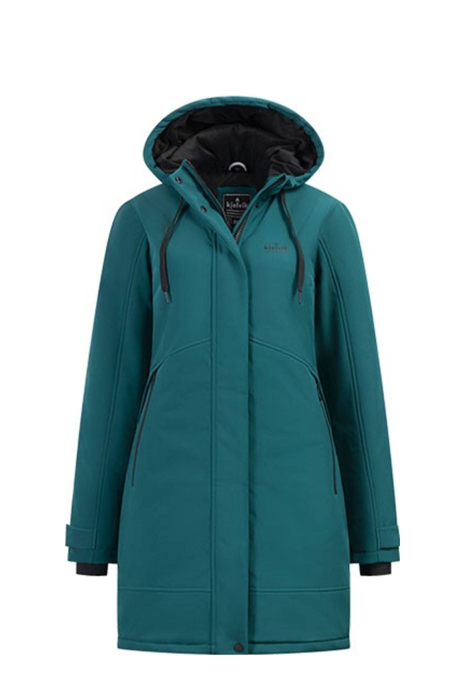 Kjelvik outdoor jas Runa petrol
