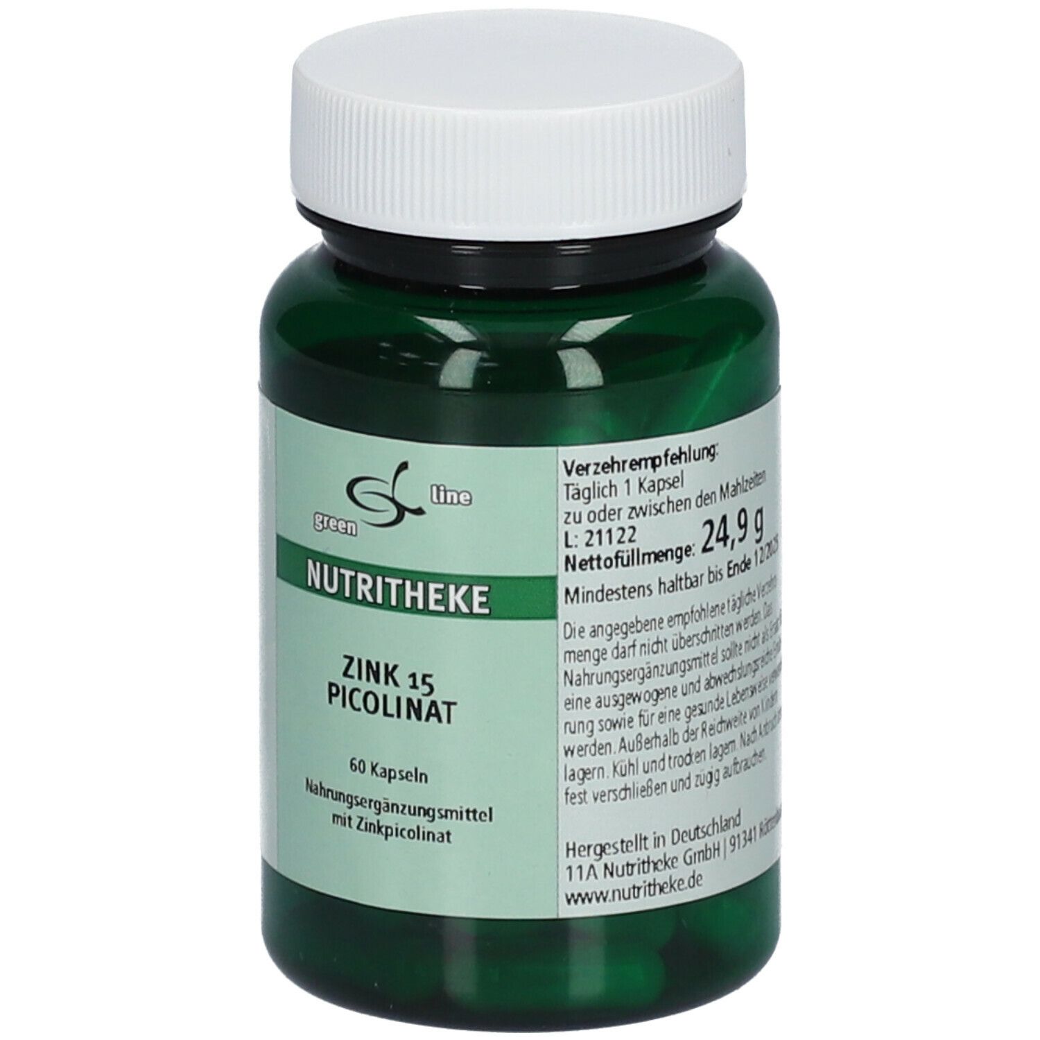 green line NUTRITHEKE ZINK 15 PICOLINAT