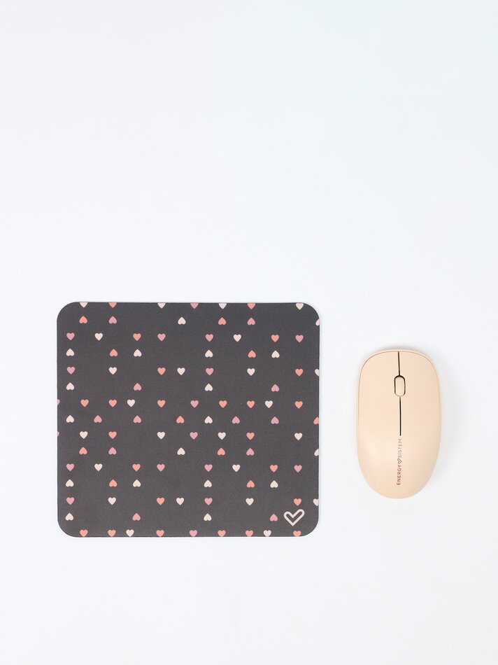 Conjunto de mouse e mousepad - Preto