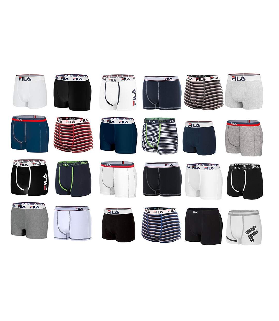 Boxer Homme Licence Sport compatible FILA Collection-Assortiment modèles photos selon arrivages- Pack de 6 Boxers Surprise