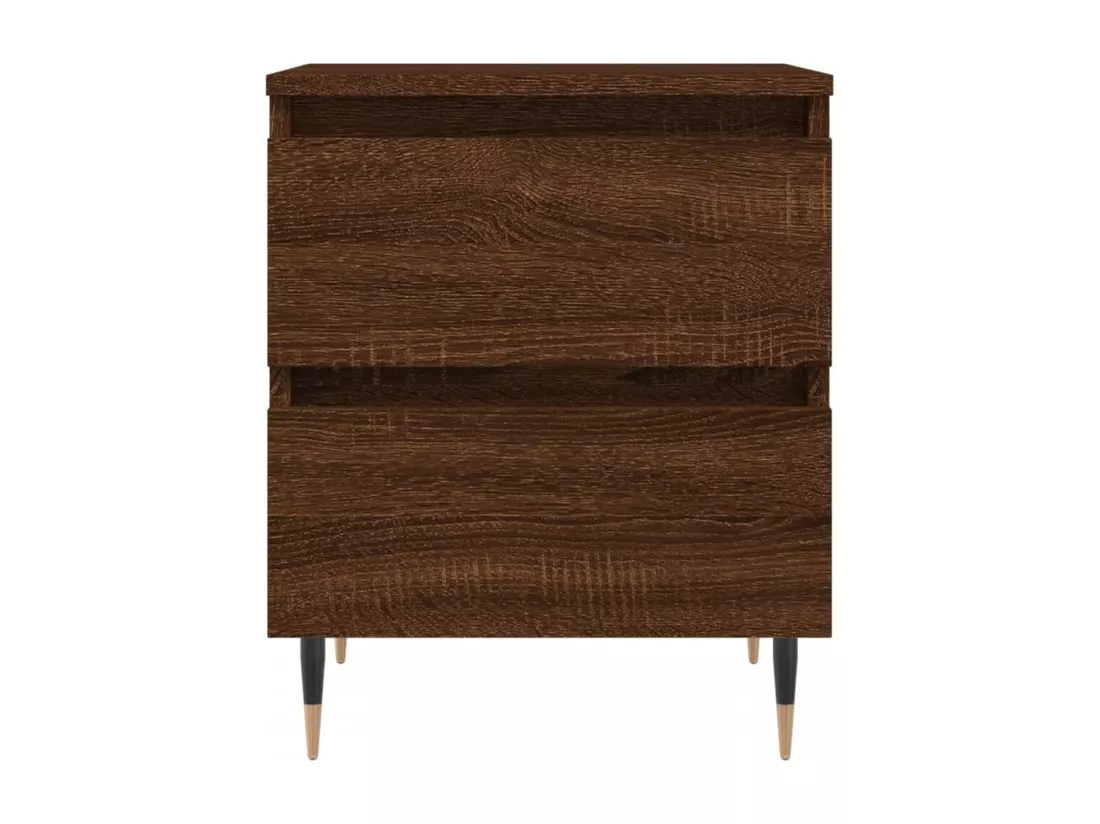 Table de chevet chêne marron 40x35x50 cm bois d’ingénierie