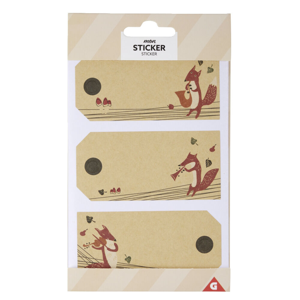 Étiquette cadeau autocollante x3