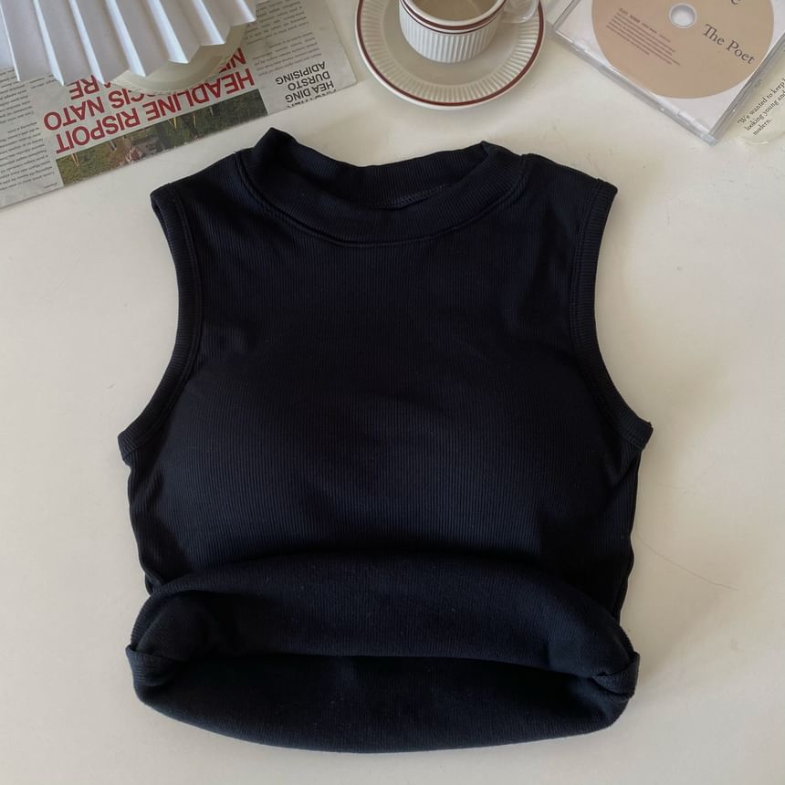 TriStyle - Tanktop met opstaande kraag en fleecevoering