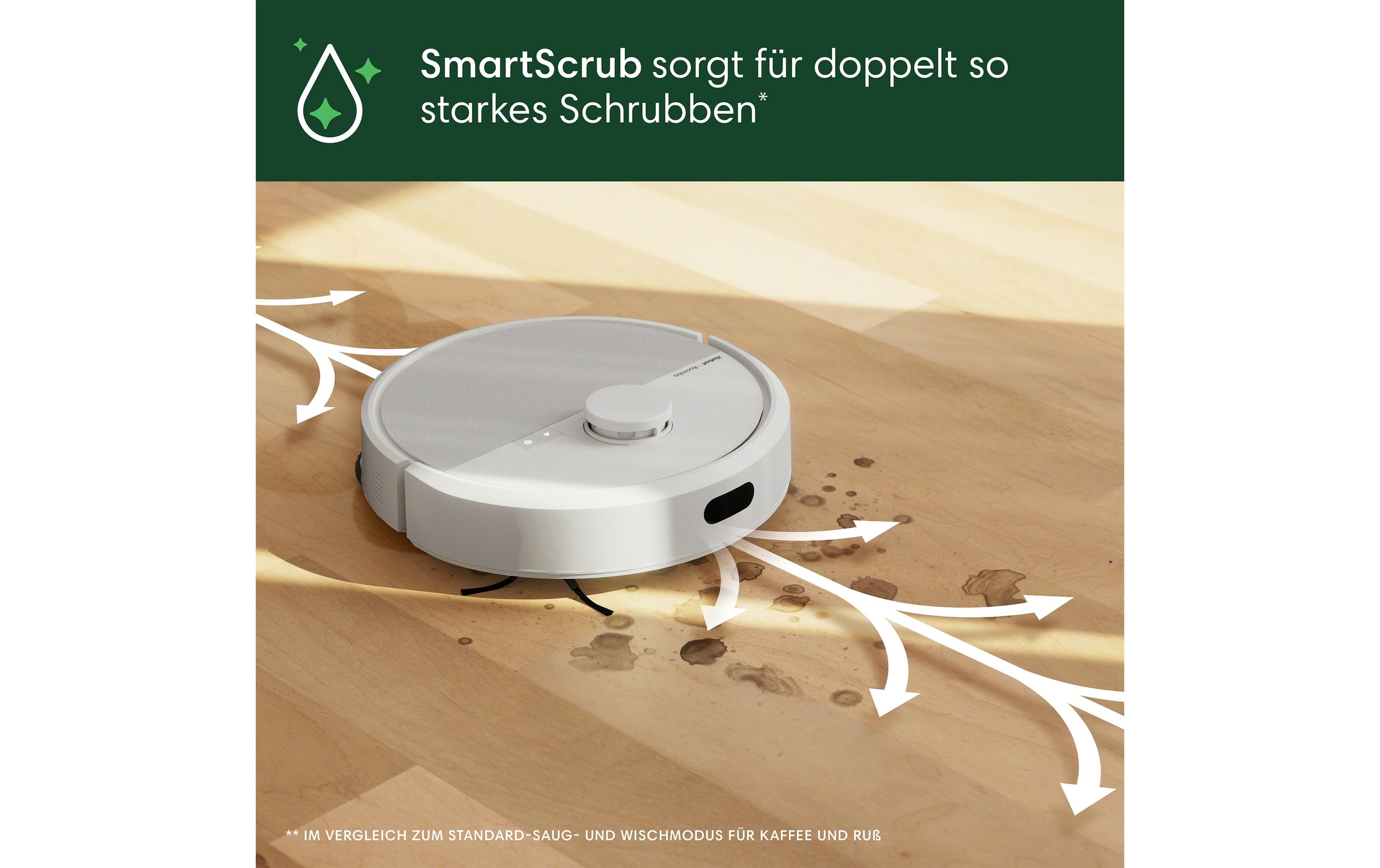 Saug- und Wischroboter Roomba Plus 405 Combo + AutoWash Dock<br>Zwei Wischmops für eine Streifenfreie Reinigung im ganzen Zuhause