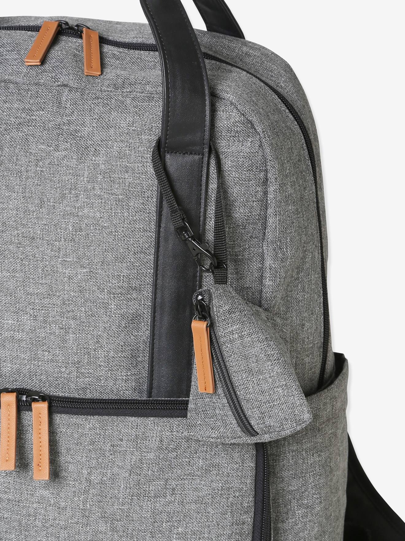 bolsa para chupeta cinza mesclado médio
