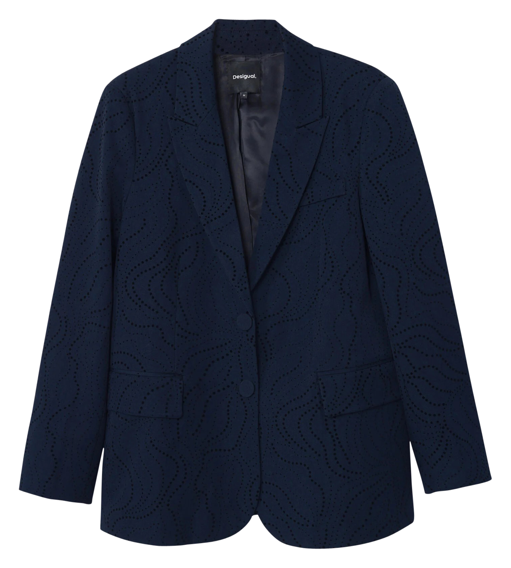 Blazer droit à col tailleur | Bleu