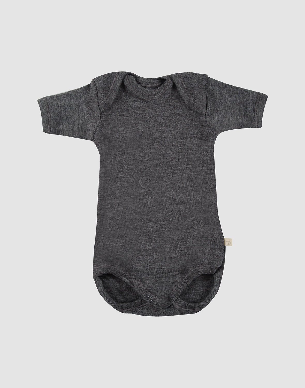 Romper met korte mouw van merinowol voor baby's