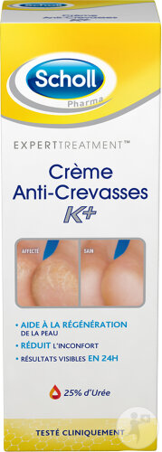 Scholl Crème Pieds Anti-Crevasses K+ Tube 60ml