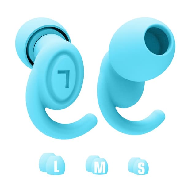 INF 1 par 9-formede silikonørepropper for støyreduksjon Blå