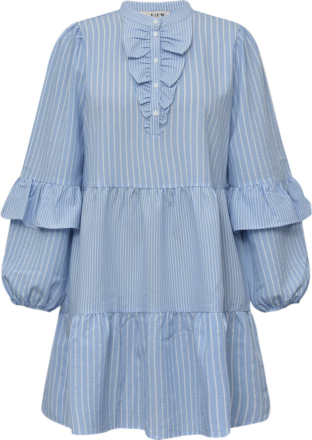 A-VIEW Karin dress Light blue/white stripe
