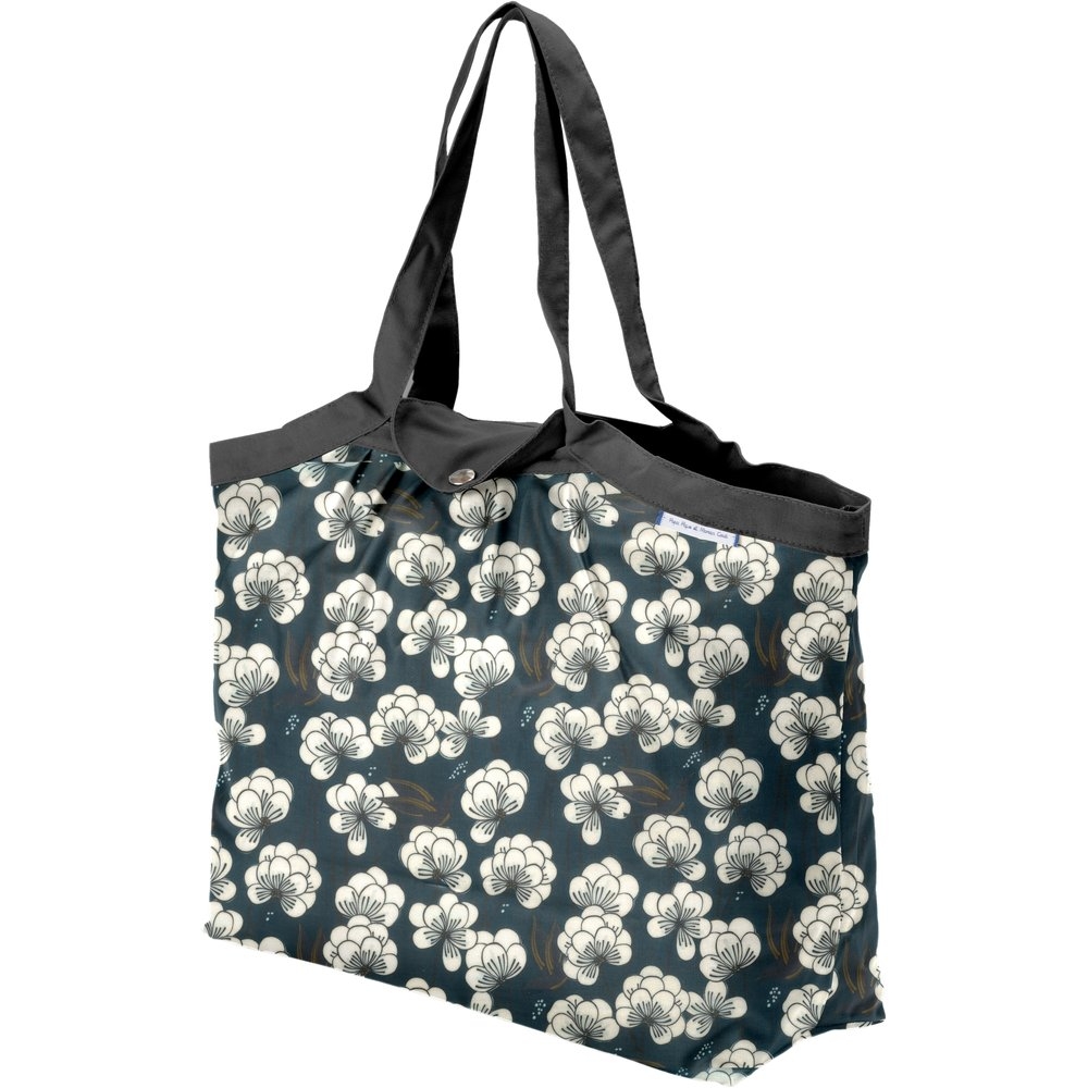 Sac Cabas Taille Moyenne Plissé Paradis Bleu