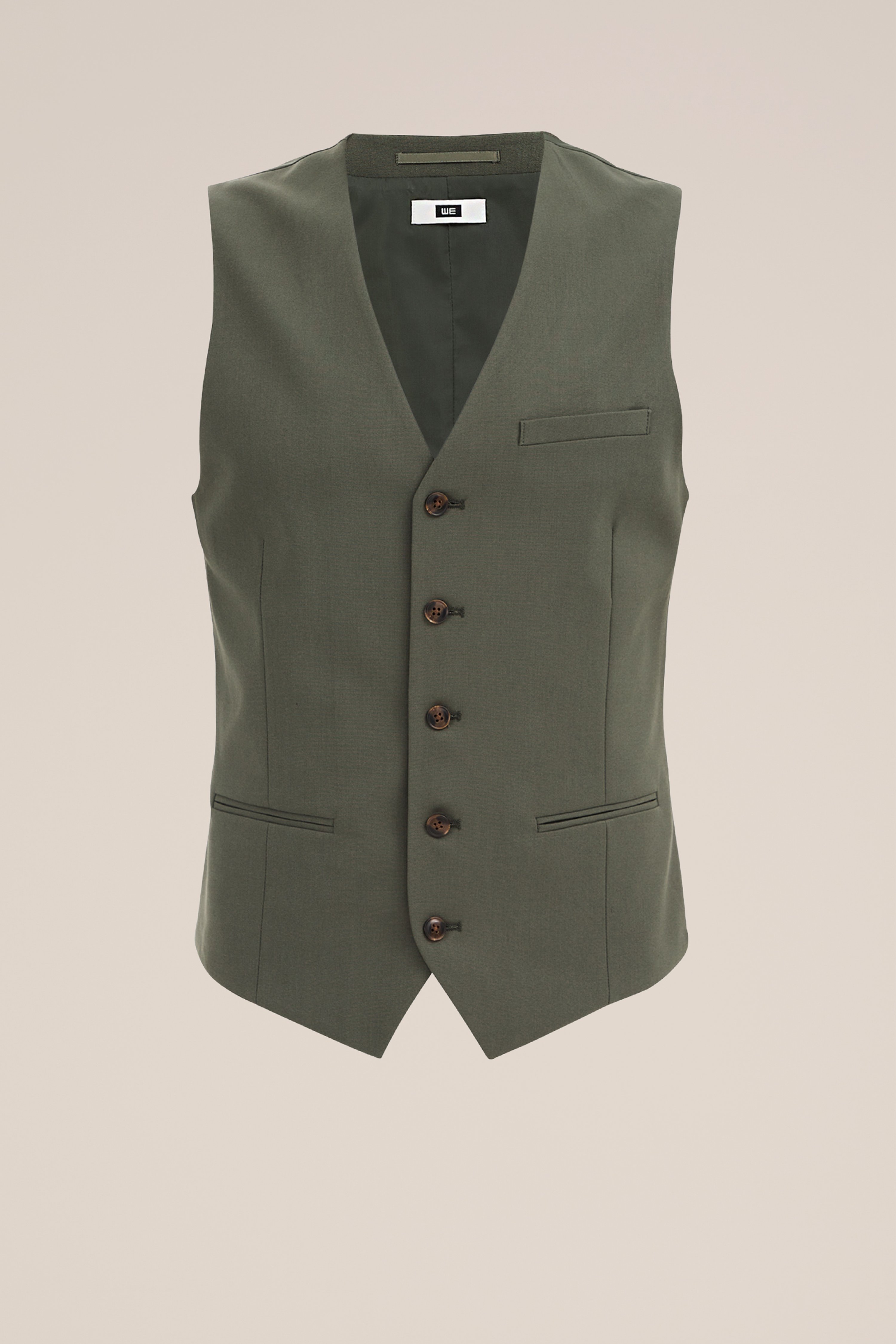 slim fit gilet met stretch Fundamentals Legergroen