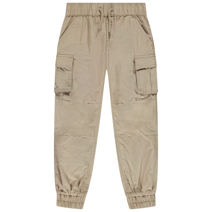 Pantalon cargo style parachute à poches pour garçon - Beige