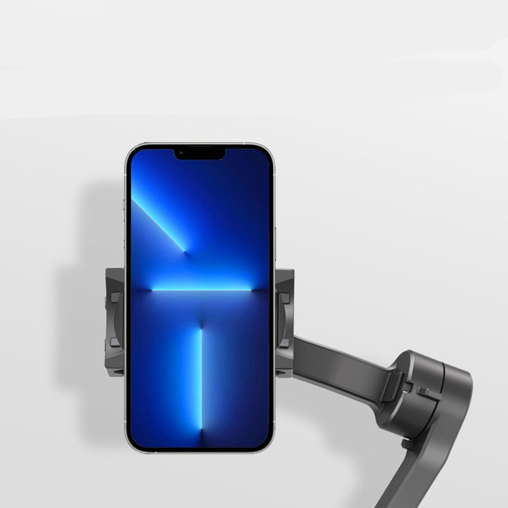 Faltbare Gimbal 3-Achsen Stabilisator Stativ Halterung mit Tripod / Verlängerungsarm bis 17cm für Smartphones - Schwarz