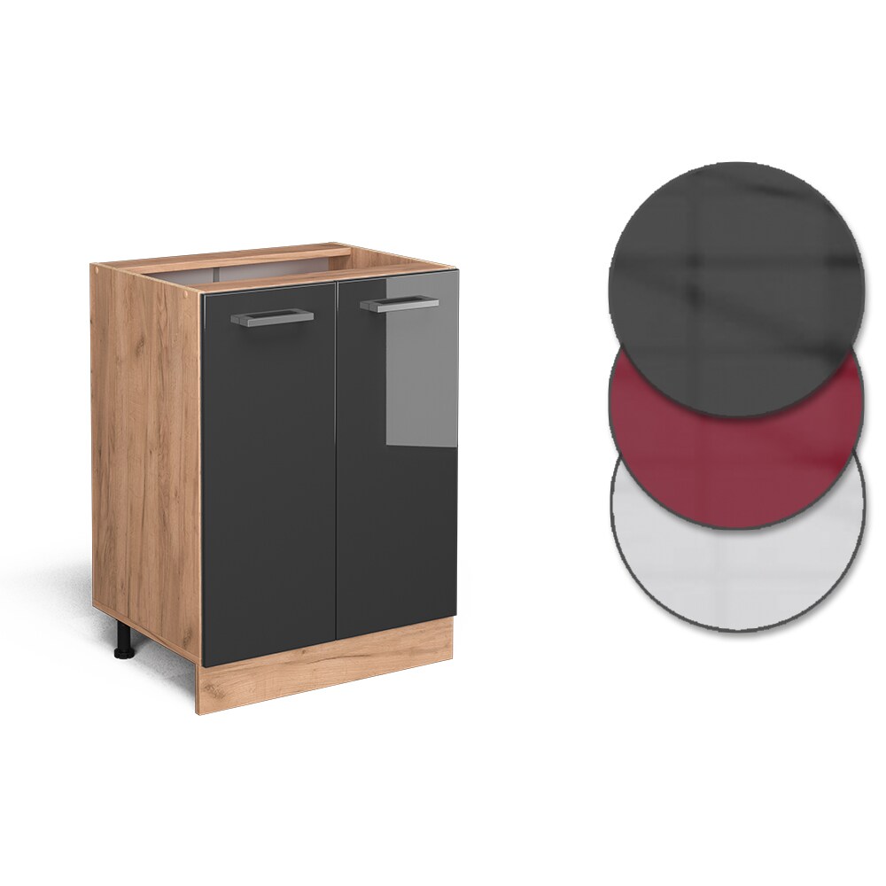 Vicco Unterschrank Küchenschrank Küchenzeile R-Line 60 cm Goldkraft Anthrazit