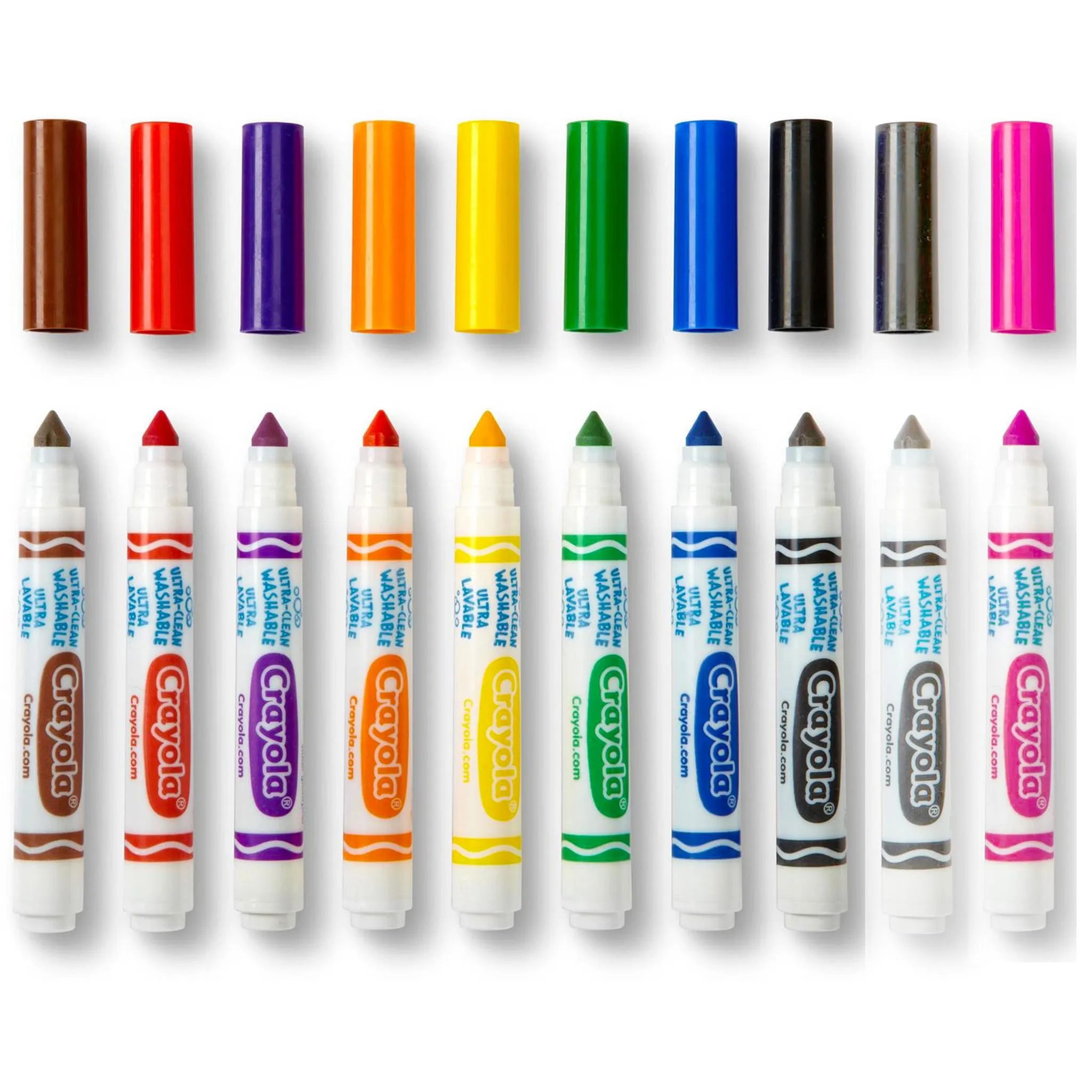 Crayola Crayons Marqueurs Lavables Ultra-Clean Crayola  Paquet de 10