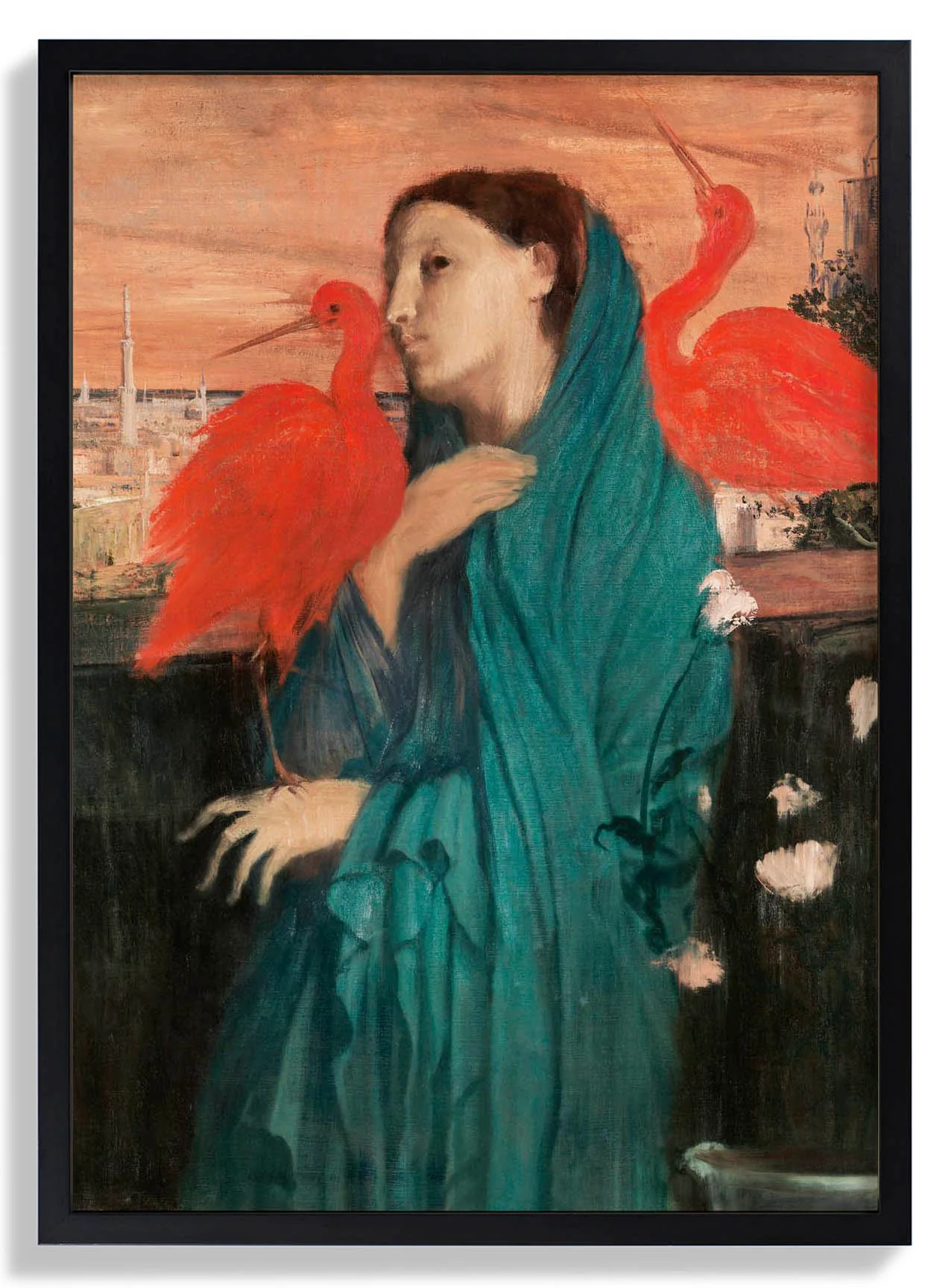 Junge Frau mit Ibis von Edgar Degas