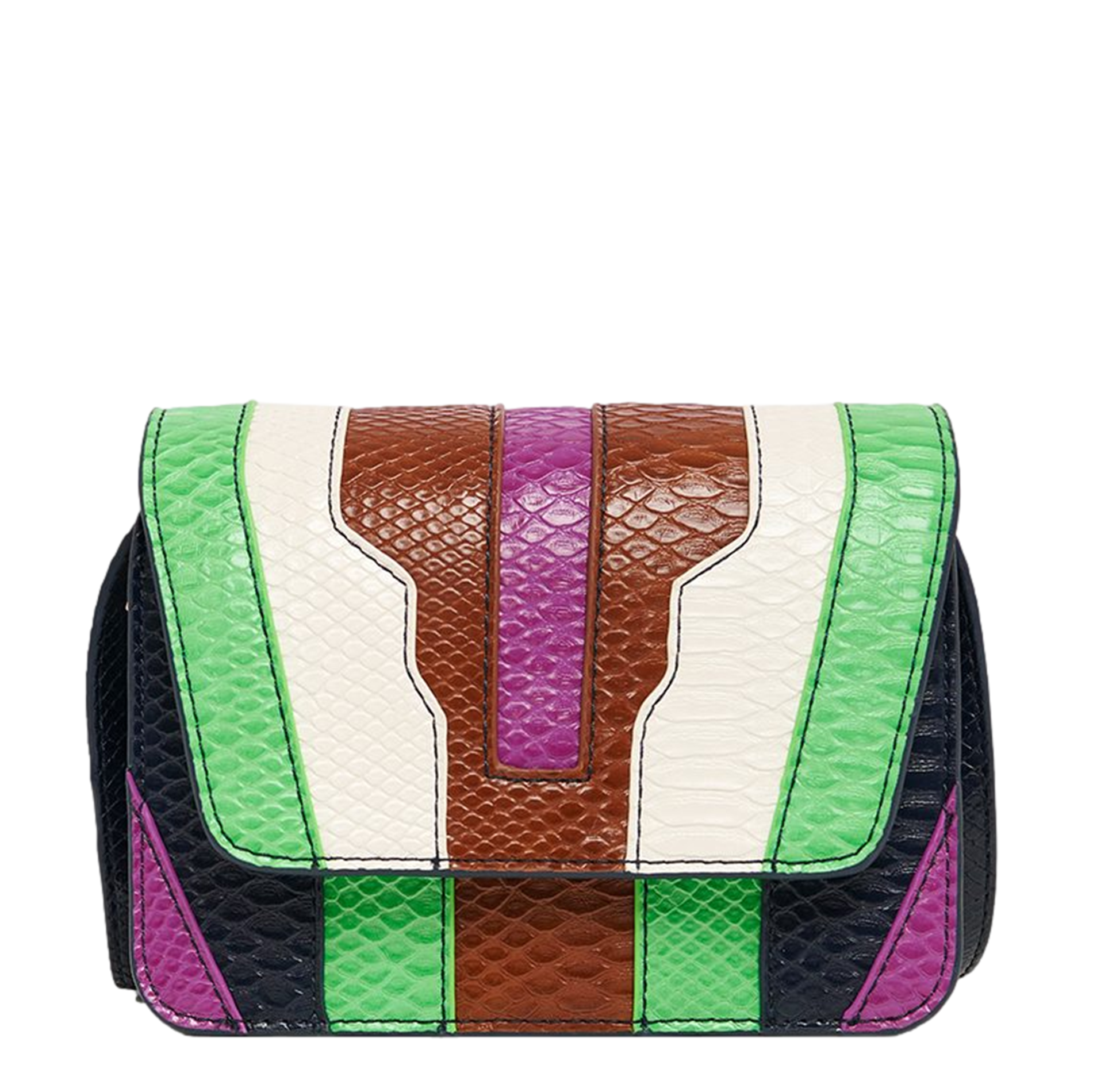 GELLO - Sac bandoulière effet cuir serpent | Multicolore