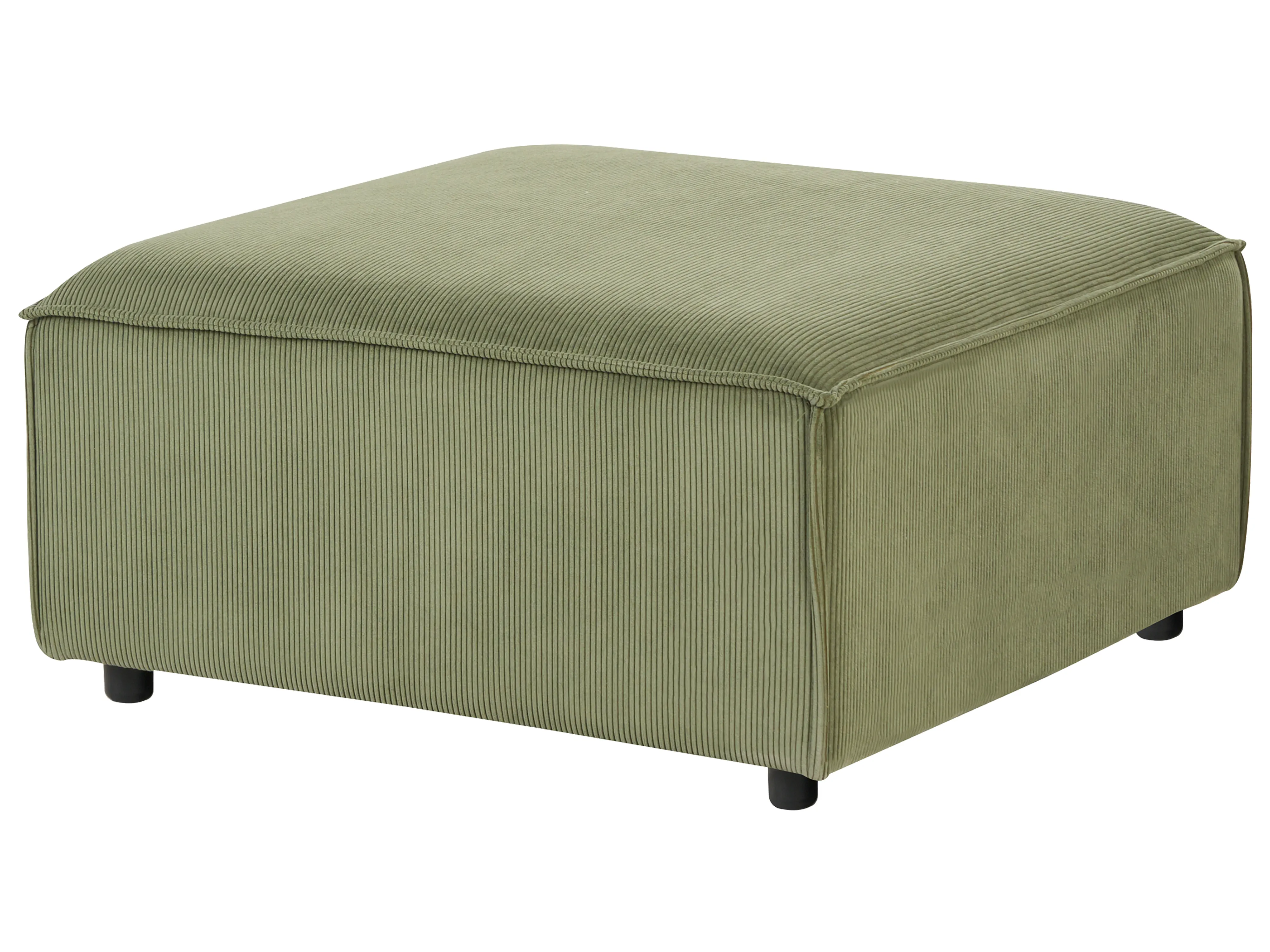 Modulaire hoekbank 3-zits ARDAL Corduroy Groen met ottomaan rechtszijdig
