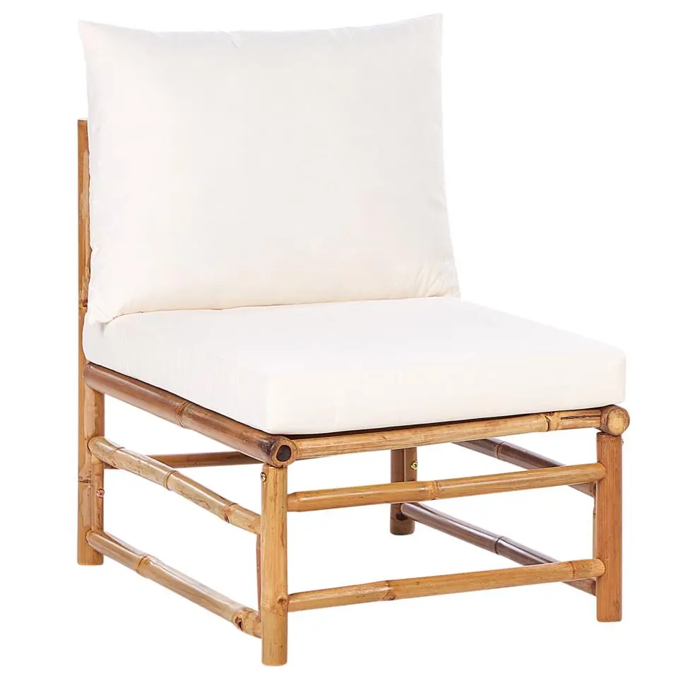 CERRETO - Loungeset 6-zits - Wit - Bamboehout