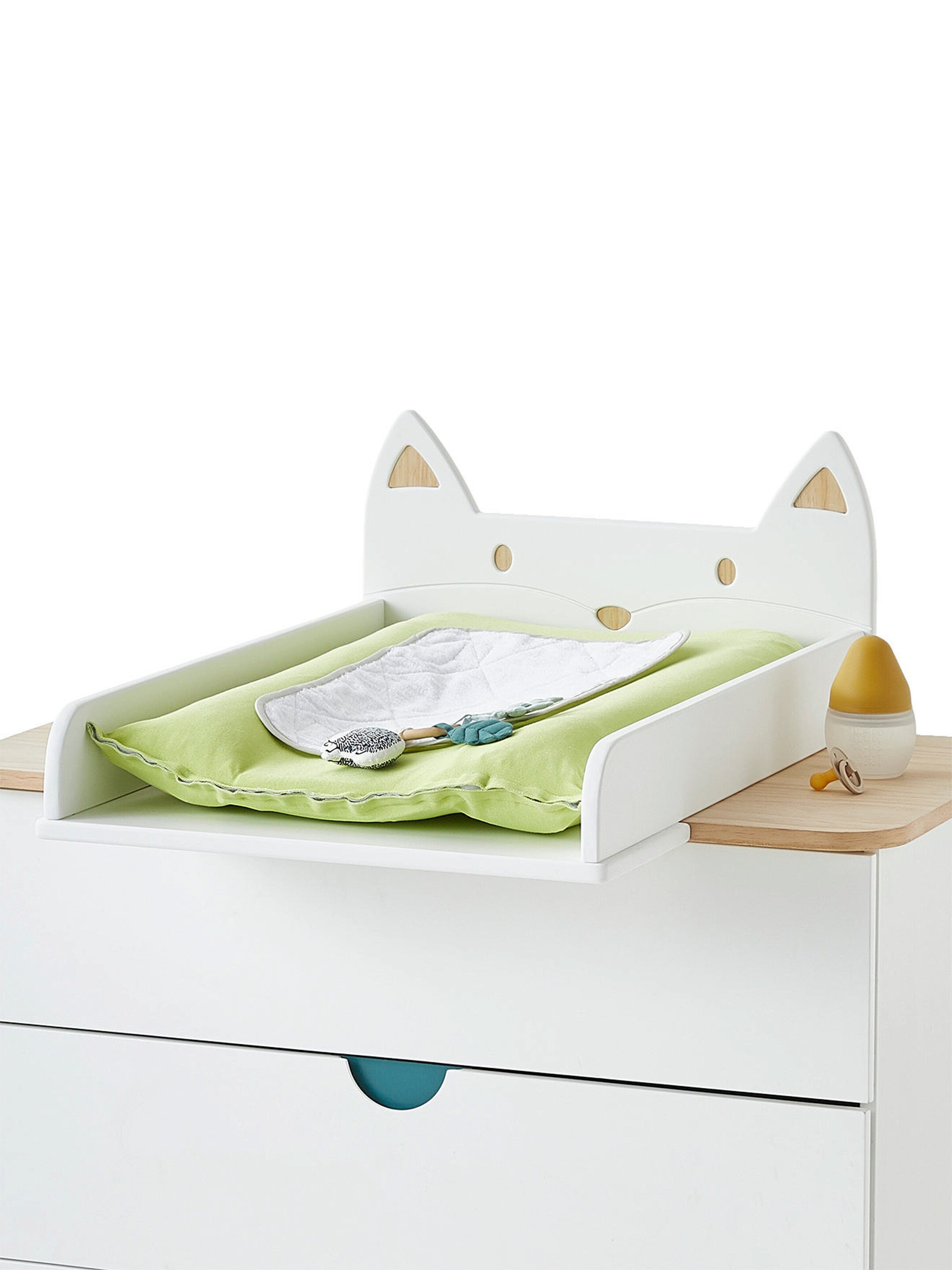 Vertbaudet Baby Wickelaufsatz für Kommoden FUCHS weiß