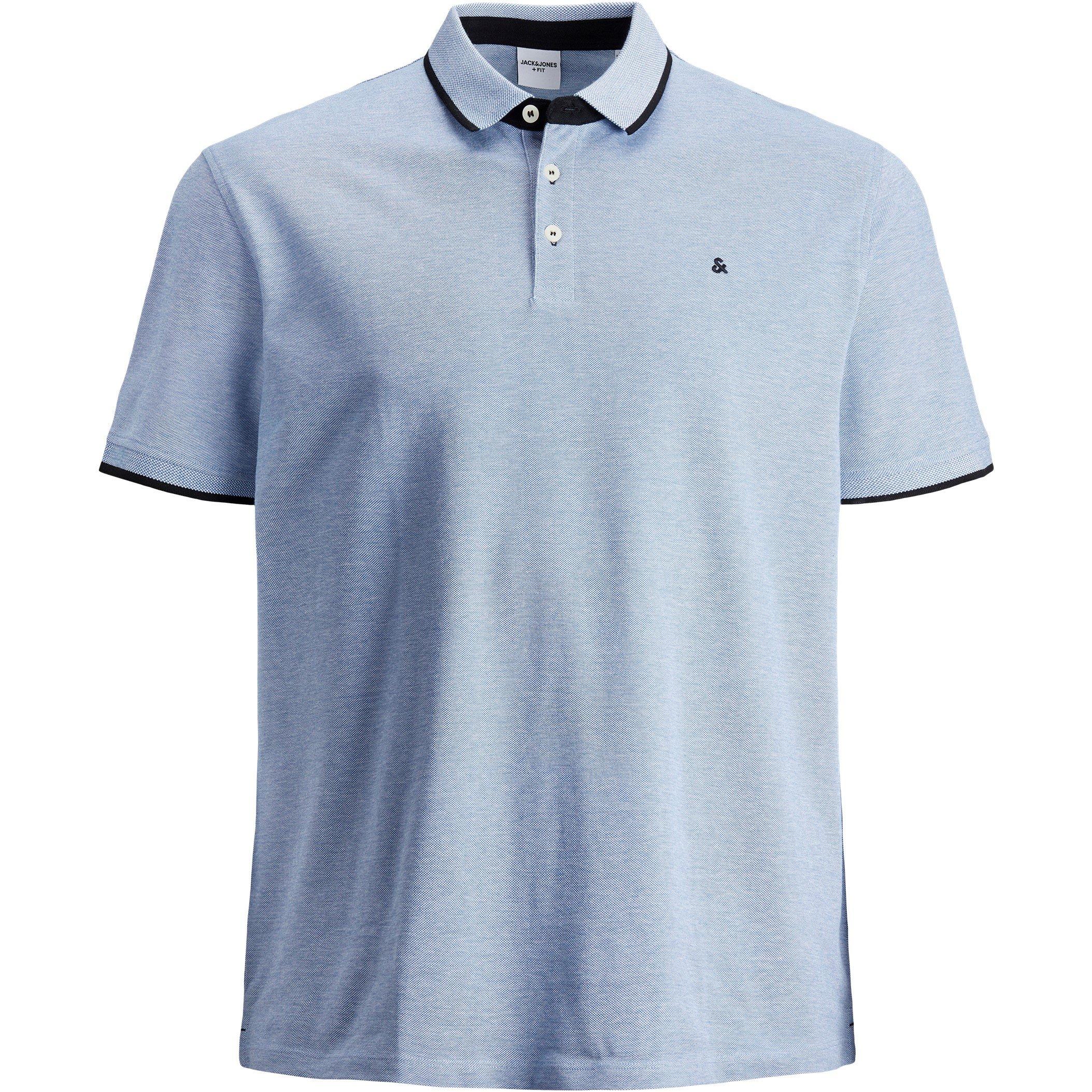 Jack and Jones Paulos Tipped Pique Short Sleeve Polo Shirt Mens Plus Size