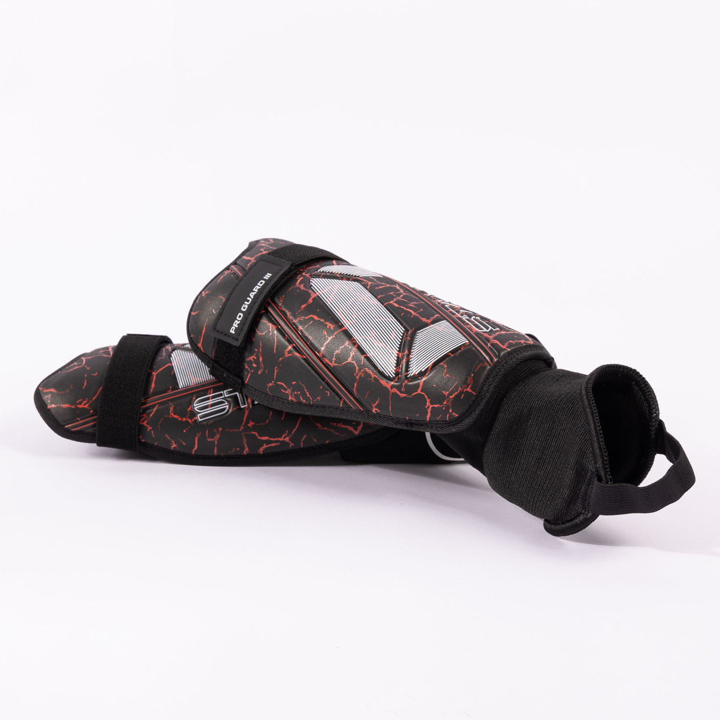 Stanno Pro Guard II Scheenbeschermers Zwart Rood Wit