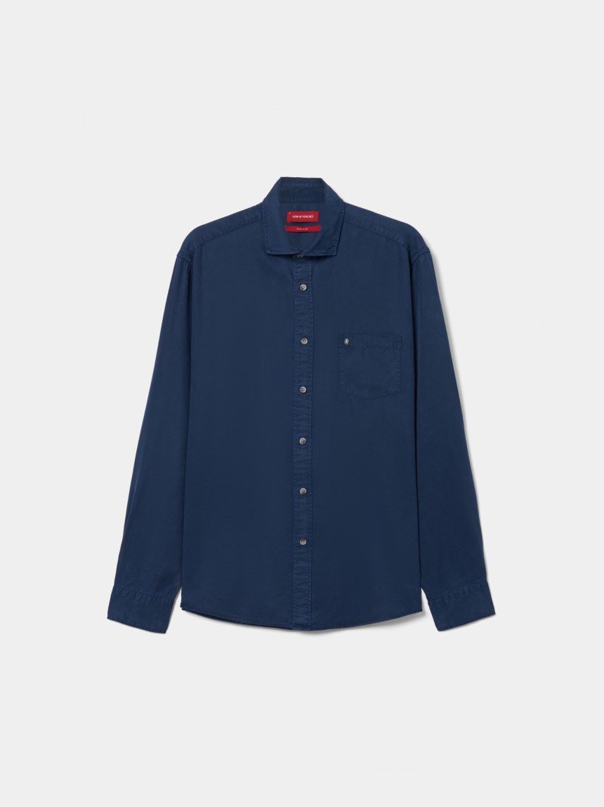 Camisa regular fit em liocel