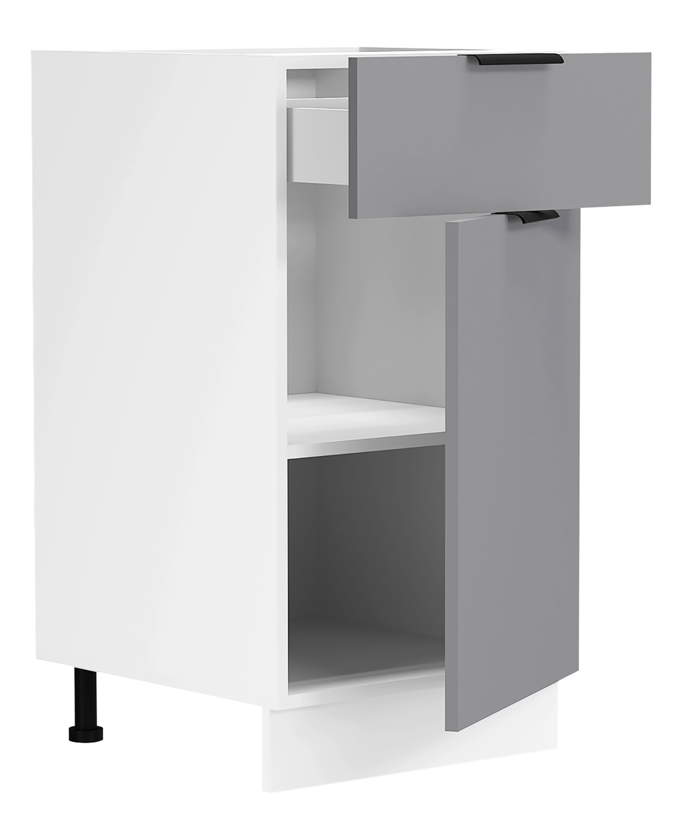 Unterschrank FASOLA - weiß-anthrazit - 40 cm