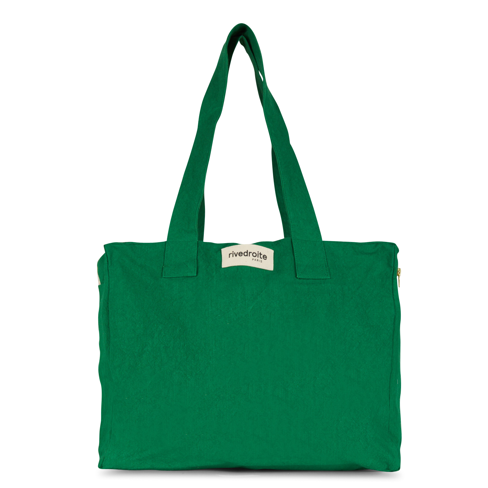 CELESTIN - Sac cabas imprimé en coton recyclé mélangé | Vert