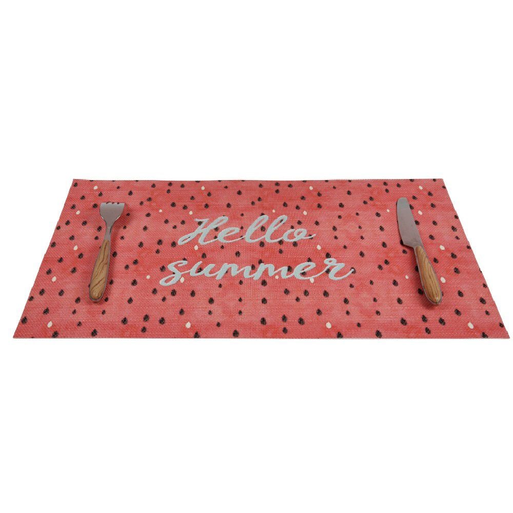 Set de table Hello summer ou motif feuillage