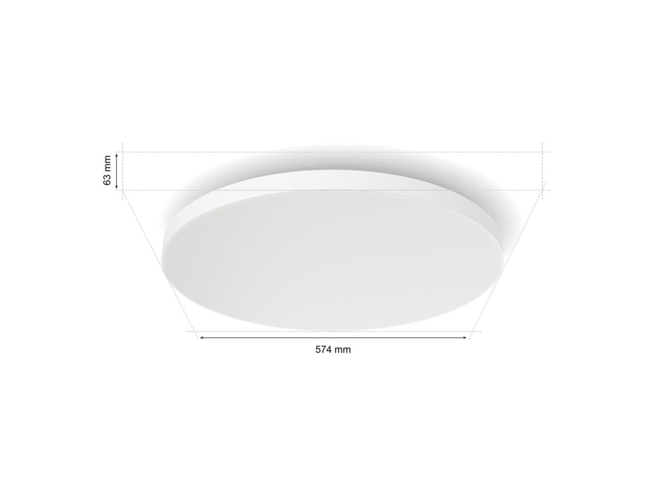 Philips Hue - Datura Slim Loftslampe RD XL - Hvid
