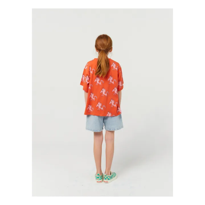 Bobo Choses Exclusivité Bobo Choses x Smallable -  T-Shirt Coton Bio Cheval Blanc | Terracotta