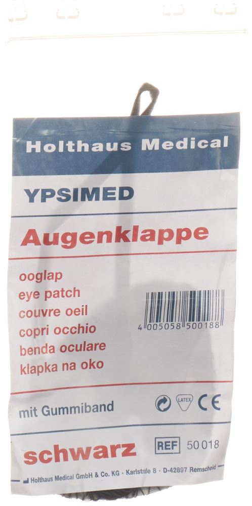 YPSIMED Augenklappe schwarz 1 Stk
