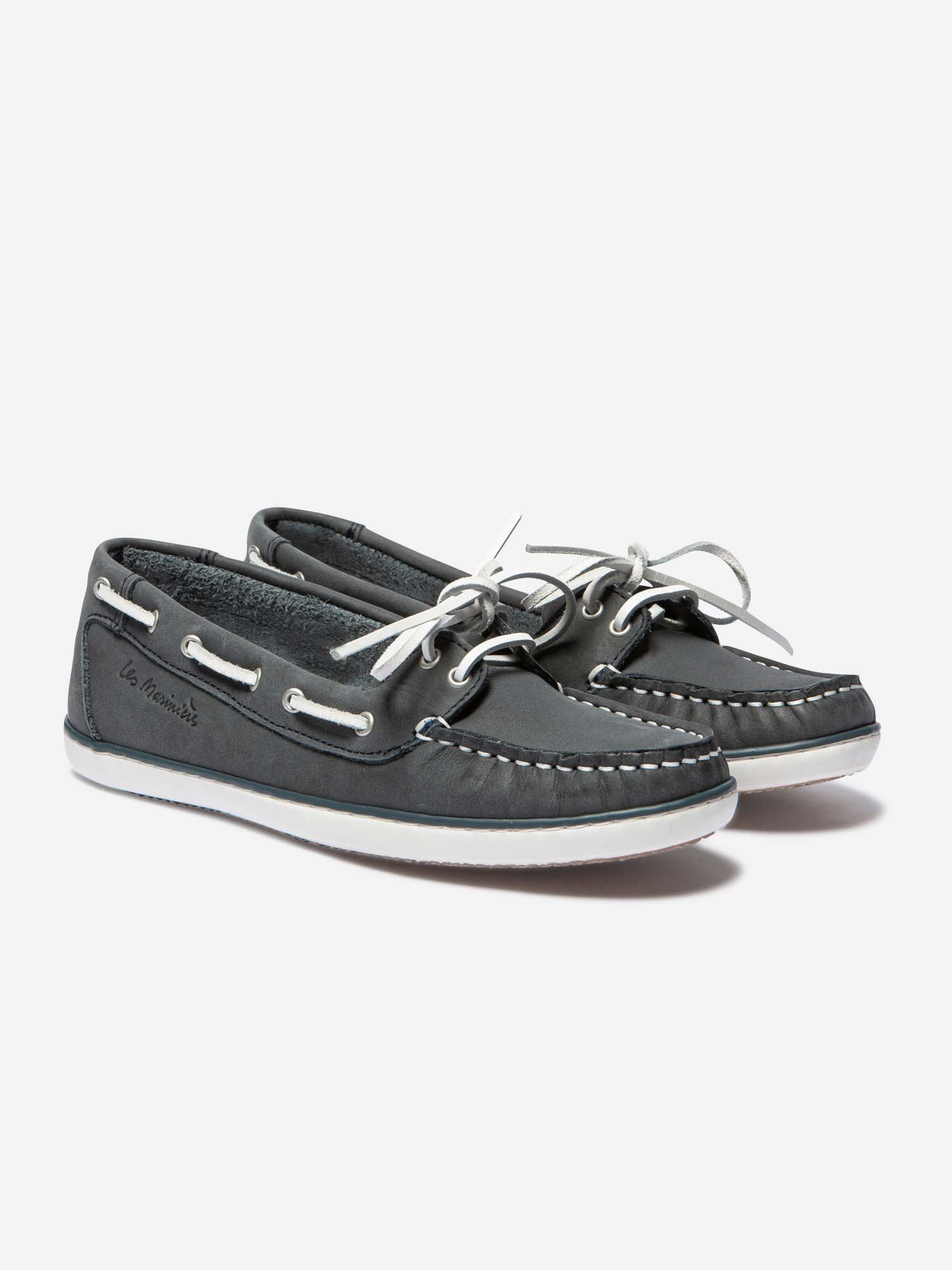 Mocassins Bateau Femme Cuir Marine