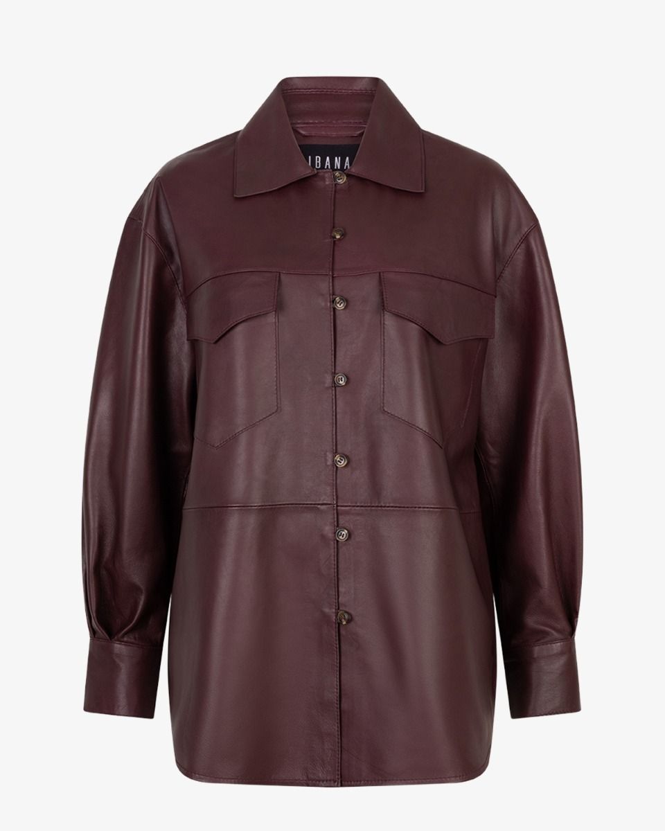 Ibana Bodi Bordeauxrood Damesblouse