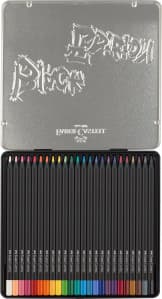 Black Edition Färgpennor Metalletui 24-p, Faber-Castell