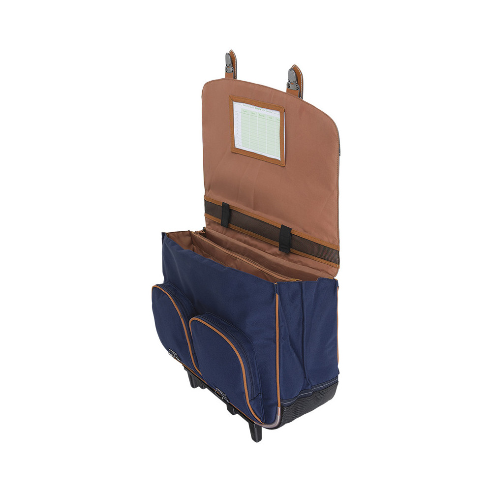 Cartable trolley Diego bleu