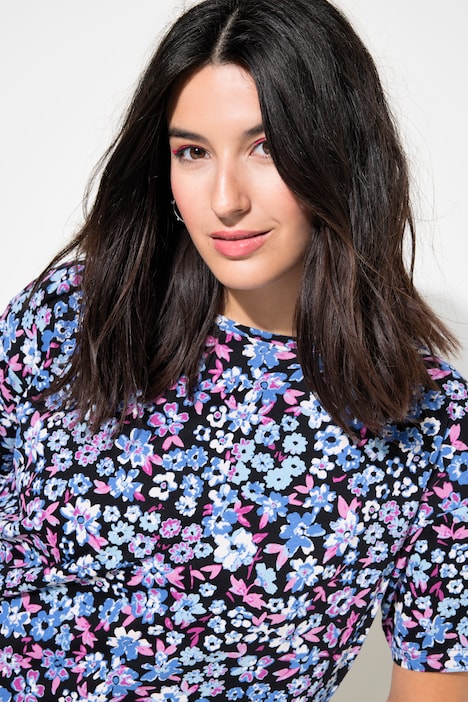 T-Shirt, oversized, Millefleur Print