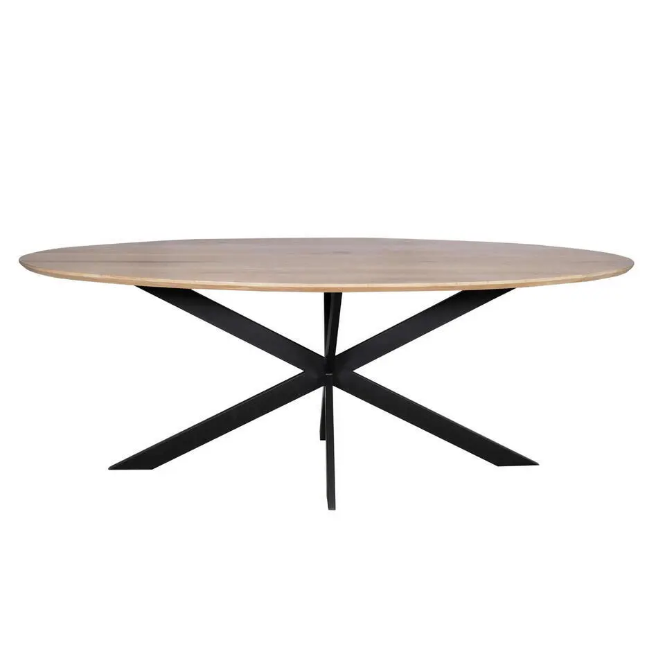Eettafel Ovaal Naturel Hout - 180x90x76cm - Ferris